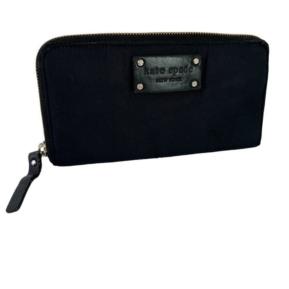 Kate Spade New York Womens Navy Blue Wilson Road Zip Around Wallet Coin Purse